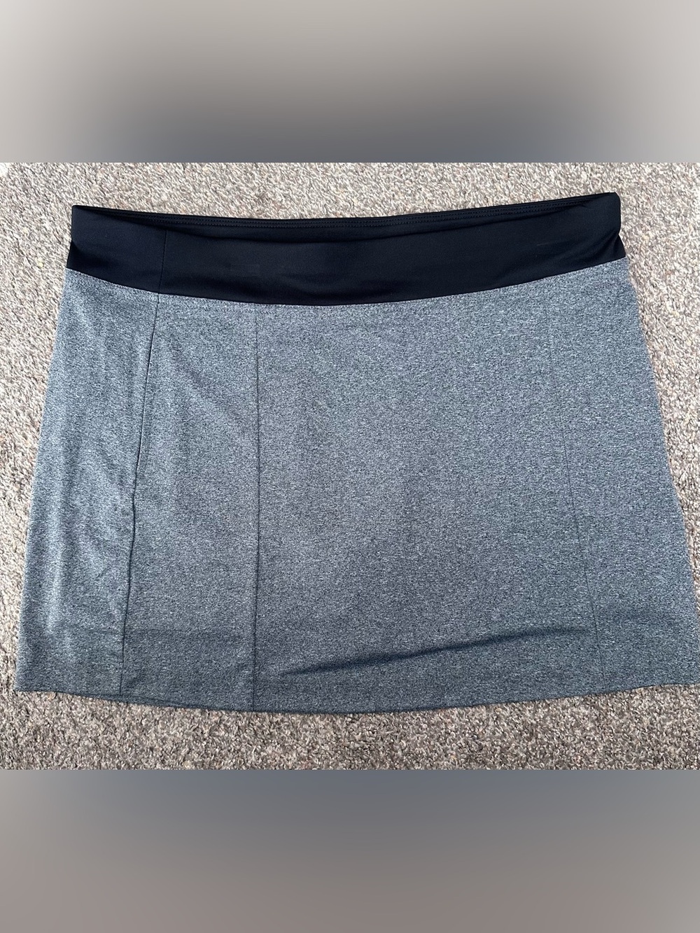 PGA Tour Gray Mini Skort with Black Waistband
